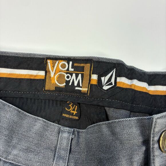 VOLCOM Mens 34" Waist gray FRIGGIN Chino Shorts 24" - Picture 2 of 10